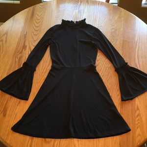 Topshop Black ribbed dress